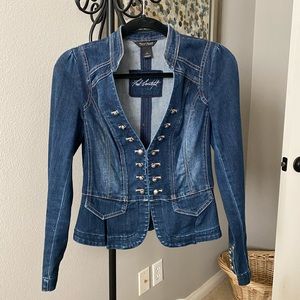 WHBM White House Black Market denim jacket size 2